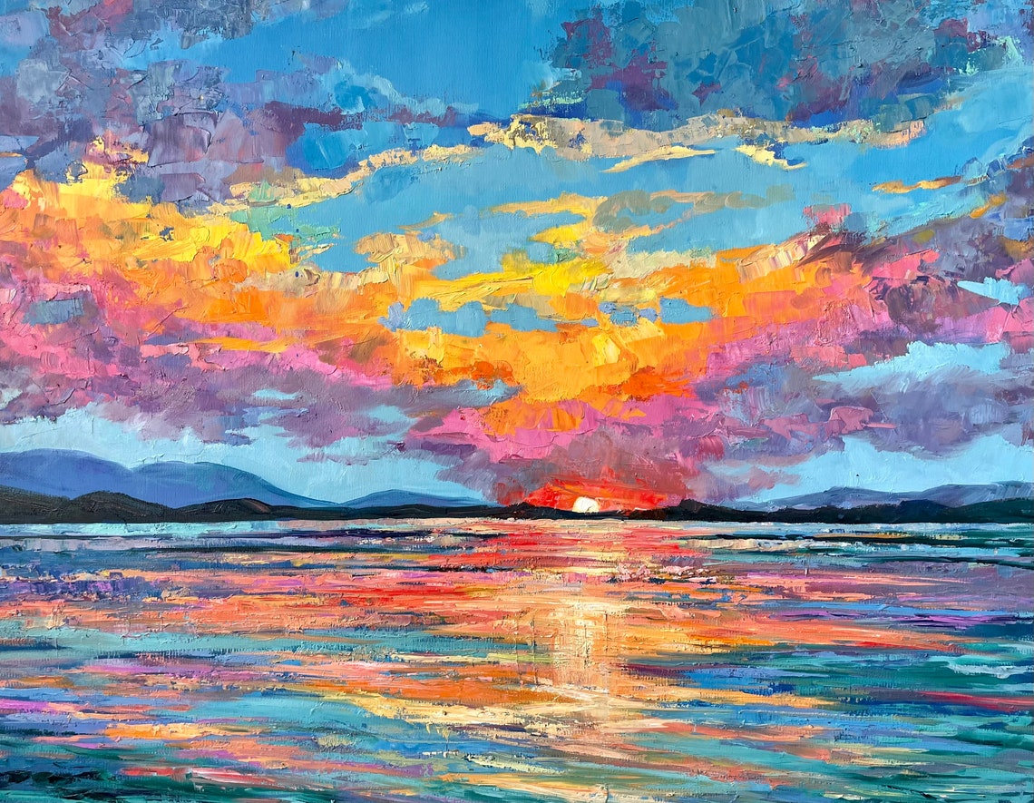 Commission Landscape Painting From Photo Custom Cityscape Etsy