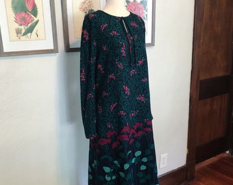 Jaren 70 boho-jurk met bloemen