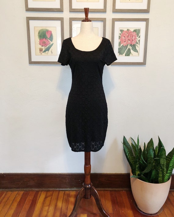 00s Eyelet Knit Dress - image 1