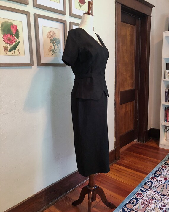 90s Does 50s Linen LBD - image 3