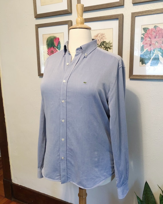 Vintage Lacoste Oxford Shirt Etsy