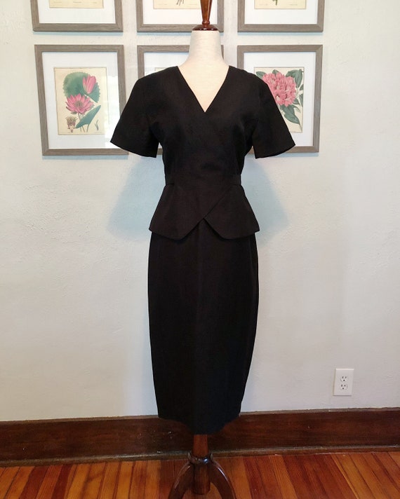 90s Does 50s Linen LBD - image 1