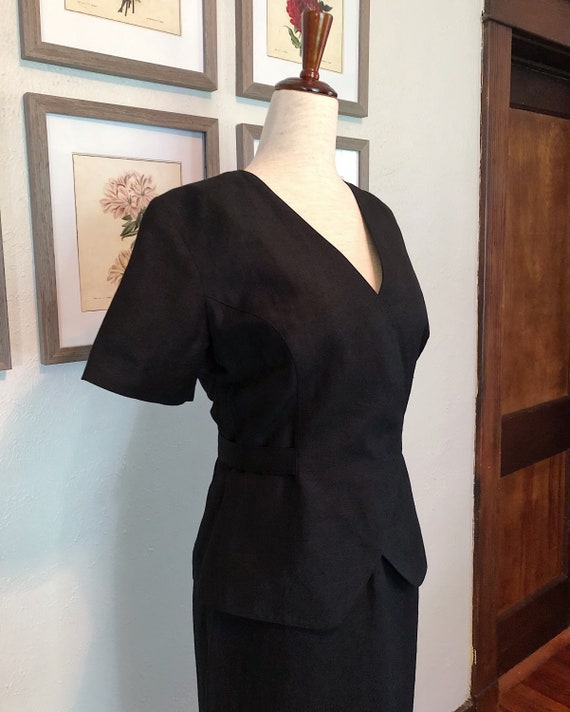 90s Does 50s Linen LBD - image 4
