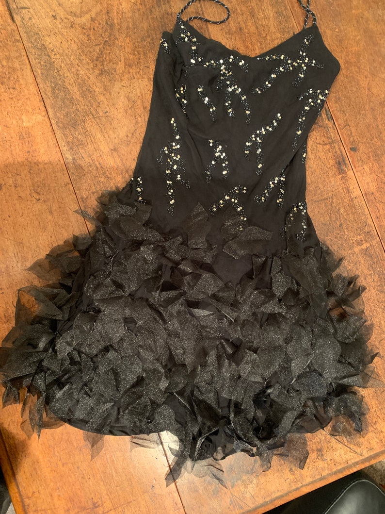 xscape by joanna chen black dress