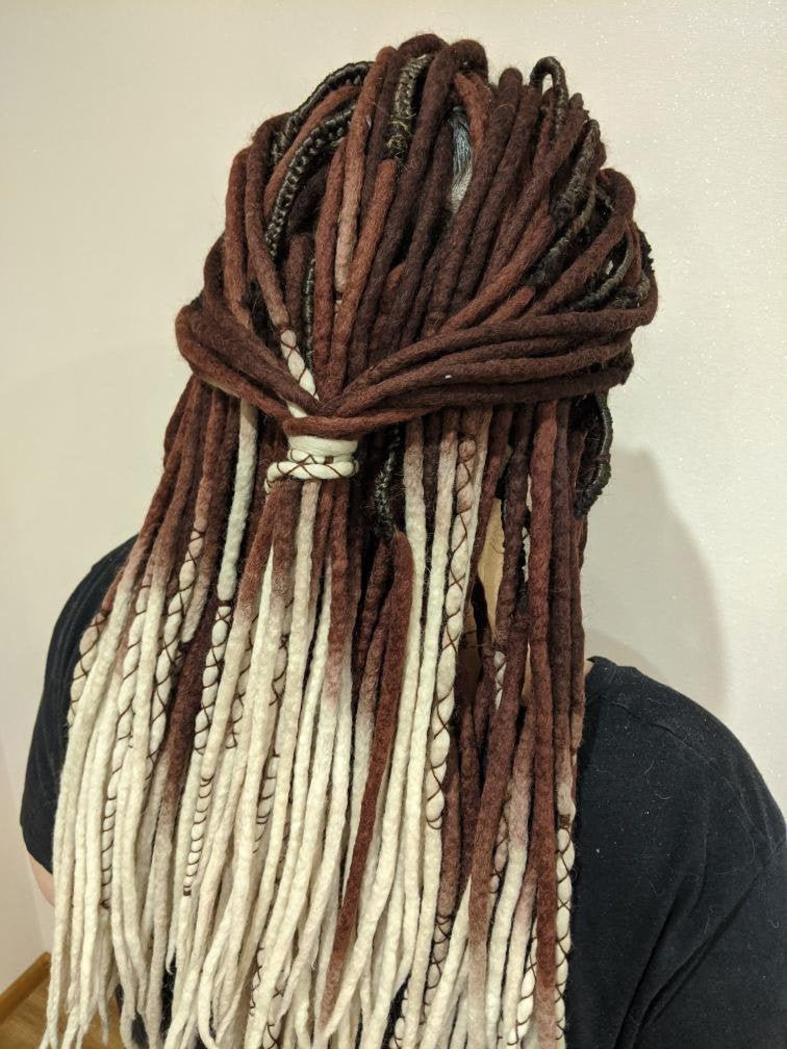 Brown dreadlocks Wool dreads extensions Brown ombre dreads Etsy