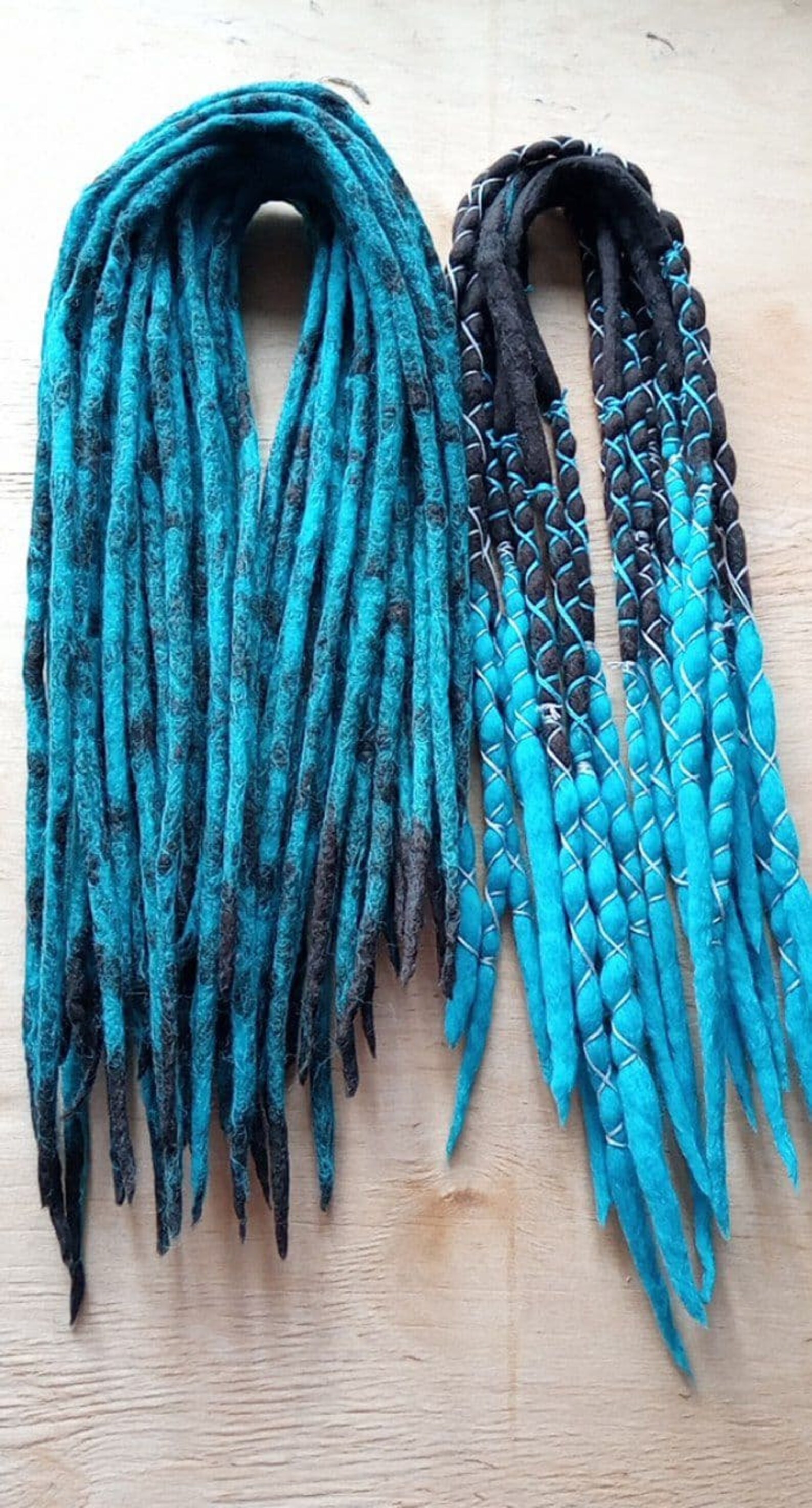 Woman with dreads turquoise dreads extensions black goth | Etsy