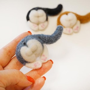 Cat themed gifts, Wool cat, Funny gift, Cat butt, Ginger cat, Funny car accessories, Crazy cat lad,y felt souvenir accessories