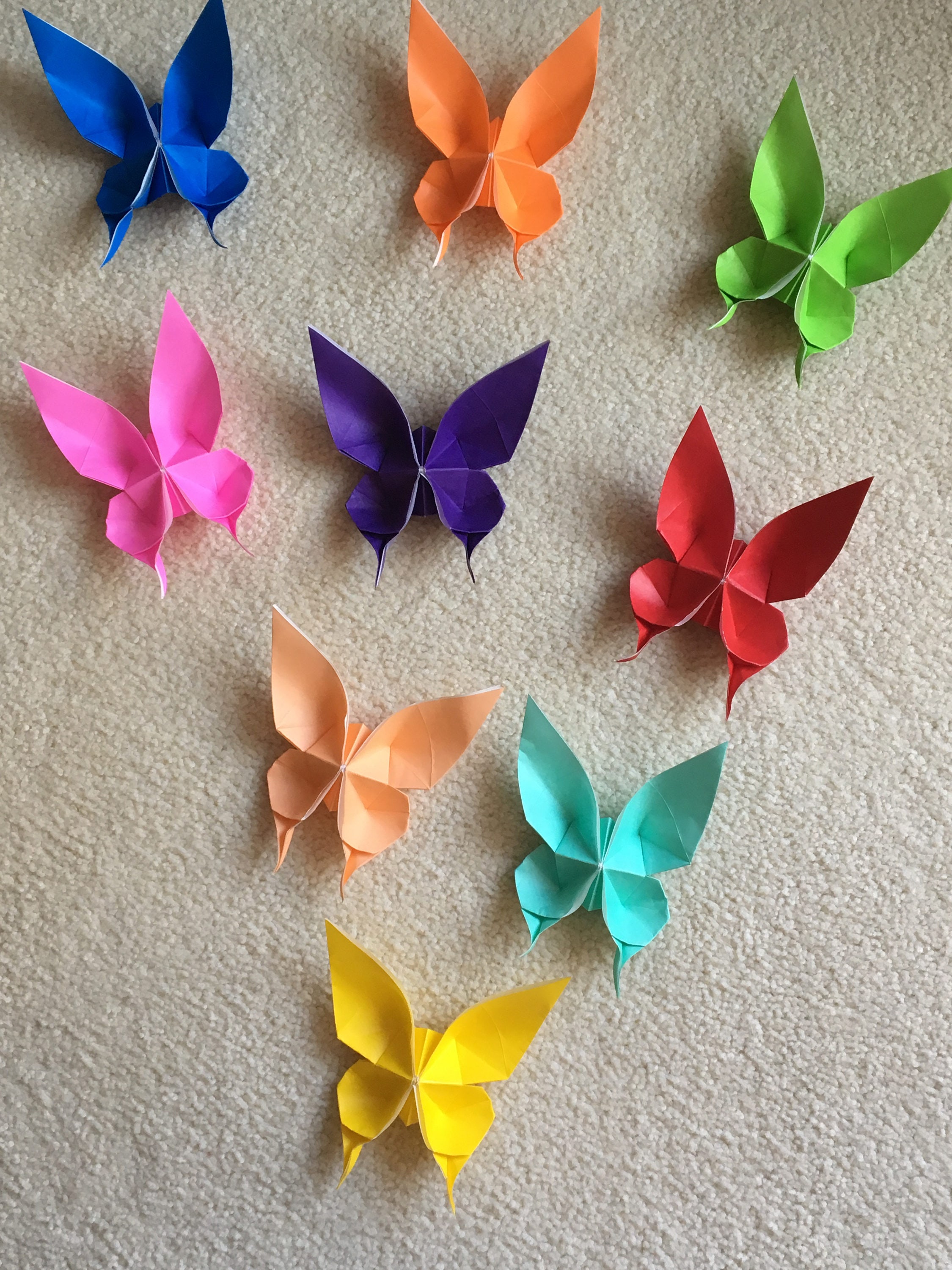 types of butterfly origami