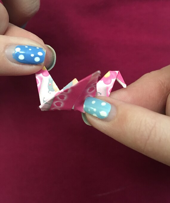 Geschwungenen Origami Kraniche