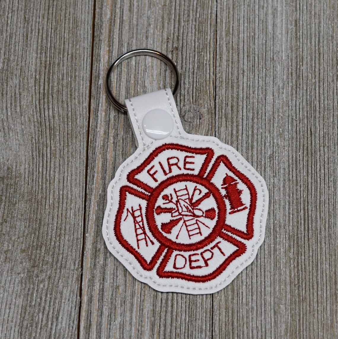 Fireman Fire Department Maltese Cross Firefighter Keychain - Etsy