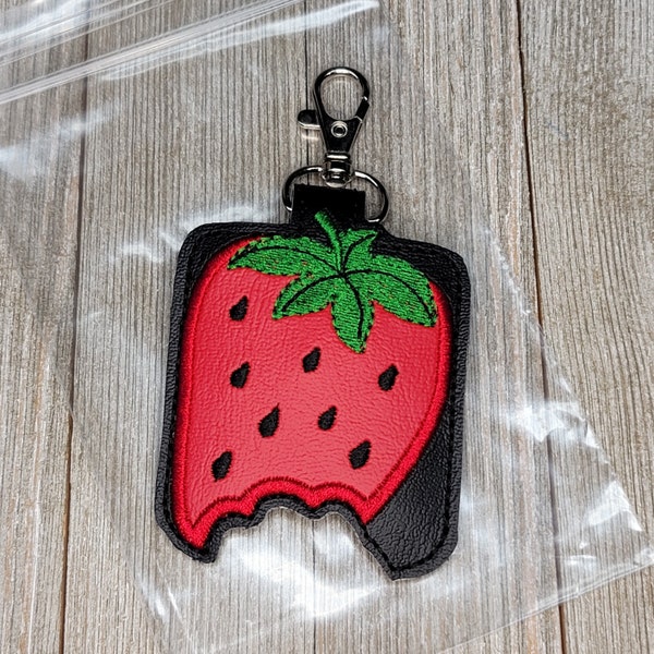 Hand Sanitizer Holder, Strawberry Sanitizer Cover, Pocketbac Holder, Snap On Keychain, Accessory Case Sanitizer, Diaper Bag Backpack