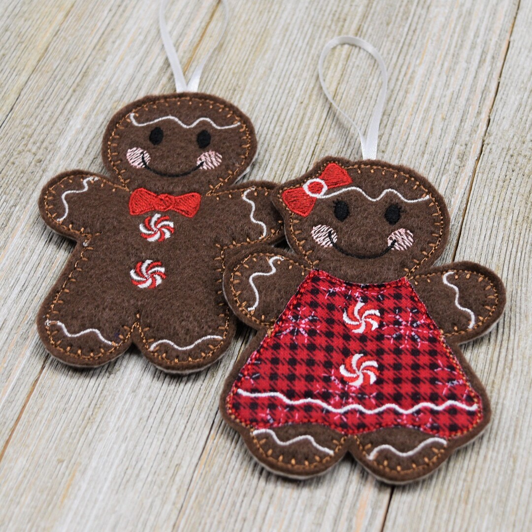 Gingerbread Ornaments, Felt Ornaments Christmas, Gingerbread Decor ...