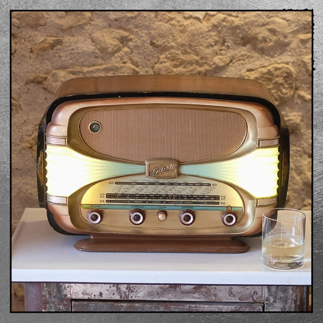 Vintage Radio Art Deco Upcycled Valve Radio Rare Surcouf Etsy