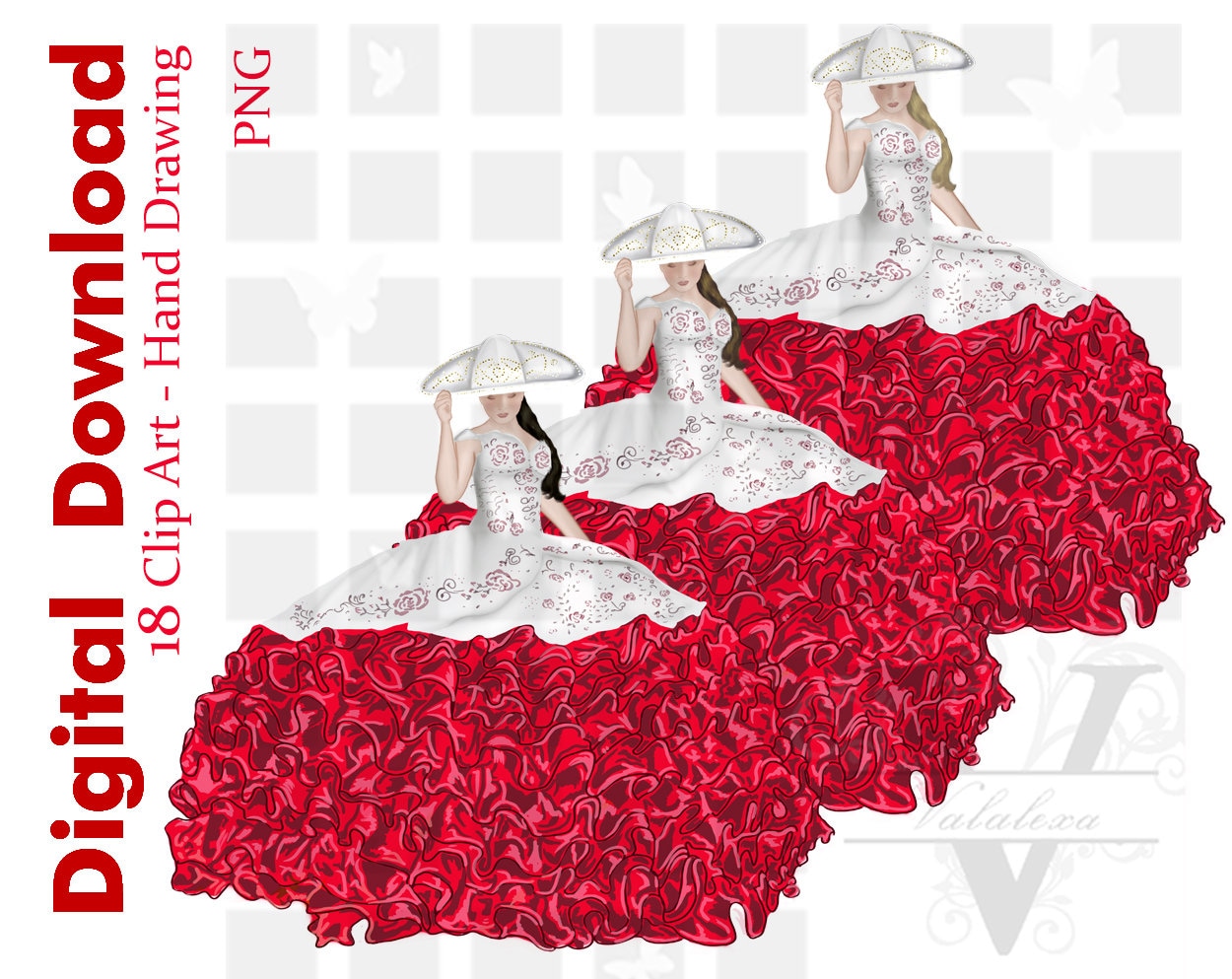 Quinceañera clipart - Etsy España Quinceañera clipart - Etsy España