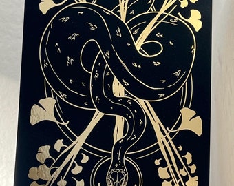 Year of the Snake 2025 Gold Foil Print