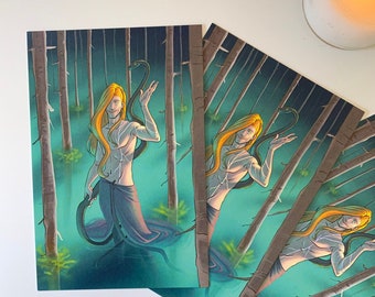 Loki Kintsugi Holographic Foil Print Lokean Pagan Witch 2021