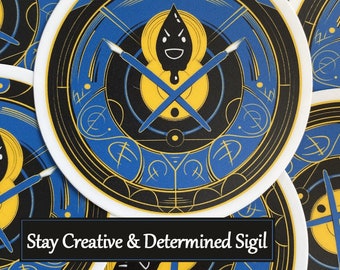 Stay Creative Determination Sigil Charm Seal Vinyl Sticker
