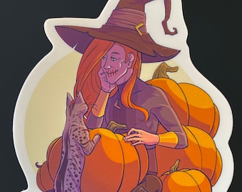 Loki Fall Harvest Witch Vinyl Sticker