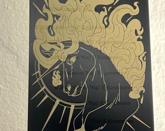 Year of the Horse 2026 Gold Foil Print