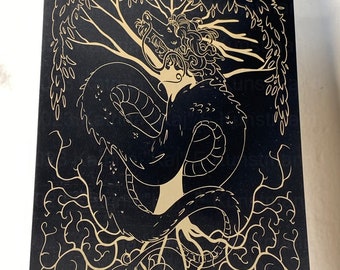 Year of the Dragon 2024 Gold Foil Print