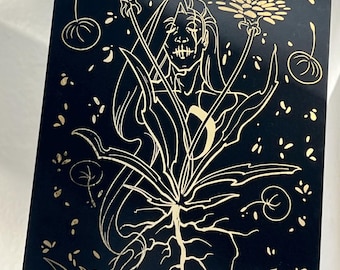 Loki Kintsugi 2025 Gold Foil Print Dandelion