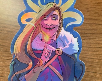 Loki Solstice Fire Holographic Vinyl Sticker Yule Winter