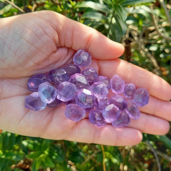 Amethyst Gemstone Pieces, Loose Geo Faceted Amethyst Pieces, AA Grade Natural Amethyst Gemstone For Jewelry Making , 5g Approx 2 or 3 Pieces