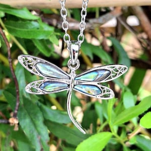 Dragonfly Necklace, Dragonfly Pendant, Abalone Dragonfly, Dragonfly Jewelry, Abalone Necklace, Dragonfly Gifts, Gift For Her, Gift For Mom