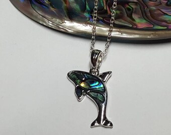 Ocean Necklace, Whale Necklace, Animal Necklace, Orca, Whale, Whale Jewelry, Abalone Necklace, Nautical Necklace, Fish Necklace, Ocean