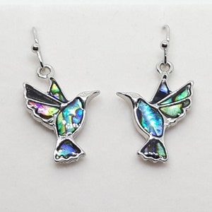 Silver forest hummingbird earrings new arrivals
