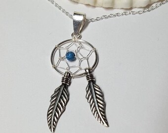 Dreamcatcher Pendant, Dreamcatcher Necklace, Dreamcatcher Jewelry, Festival Necklace, Gypsy Necklace, Dreamcatcher, Silver Necklace, Boho