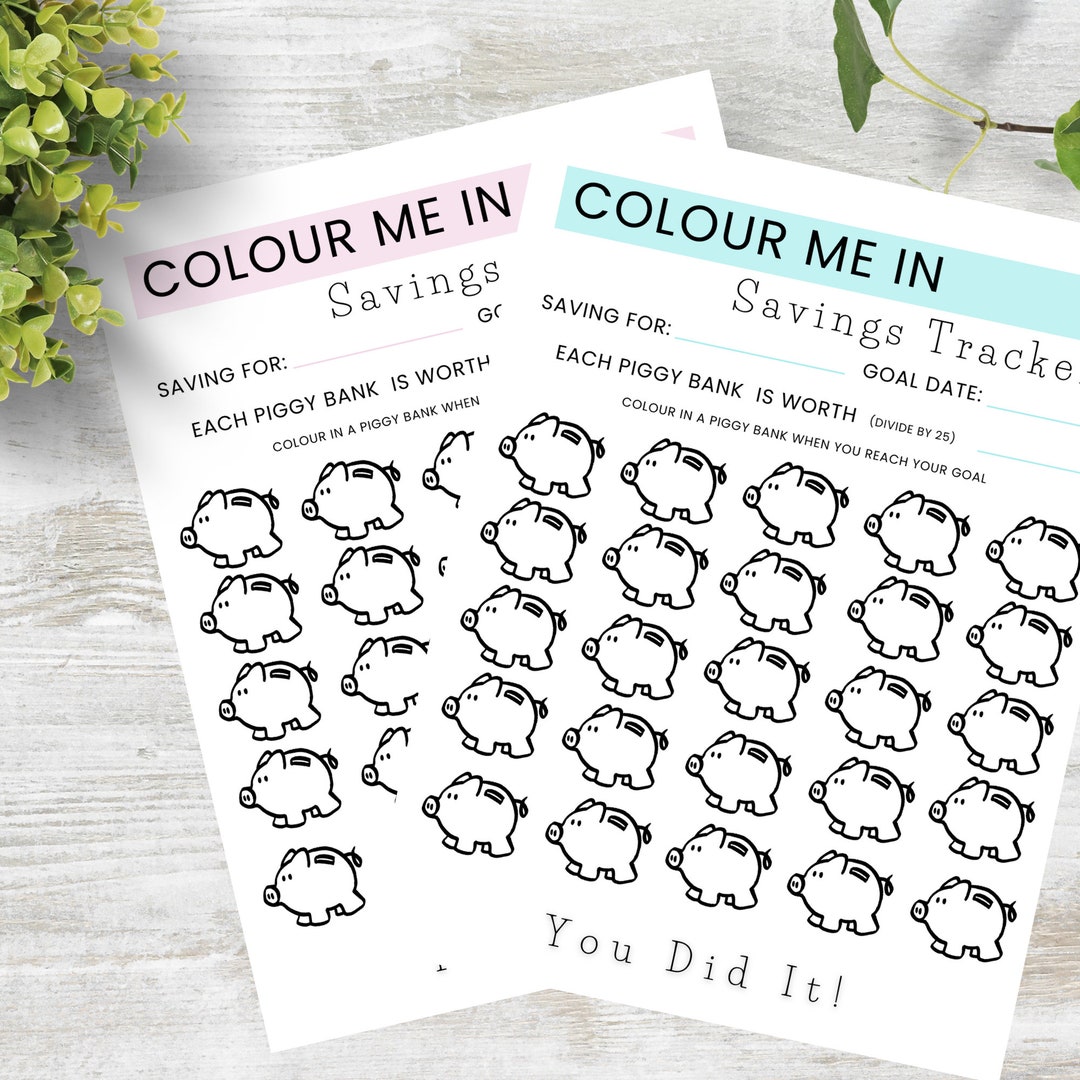 Savings Printable for Kids, Kid Savings Tracker, Children's Savings ...