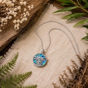 Halskette aus Abalone vom Hochlandrind, schottischer Kuhanhänger, Schmuck aus Paua-Muscheln Bild 4