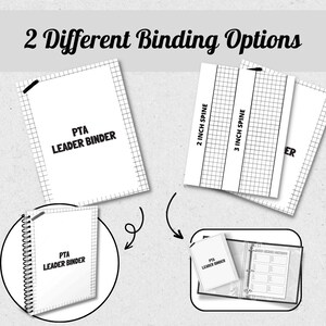 PTA Planner Printable, PTA Binder, Black &amp; White Printable Downloads ...