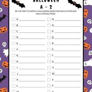 Kids Halloween Party Game Printables X 9 Games Halloween - Etsy