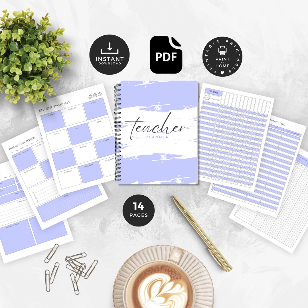 Teachers Planner Printable Lesson Planner for Teacher Etsy