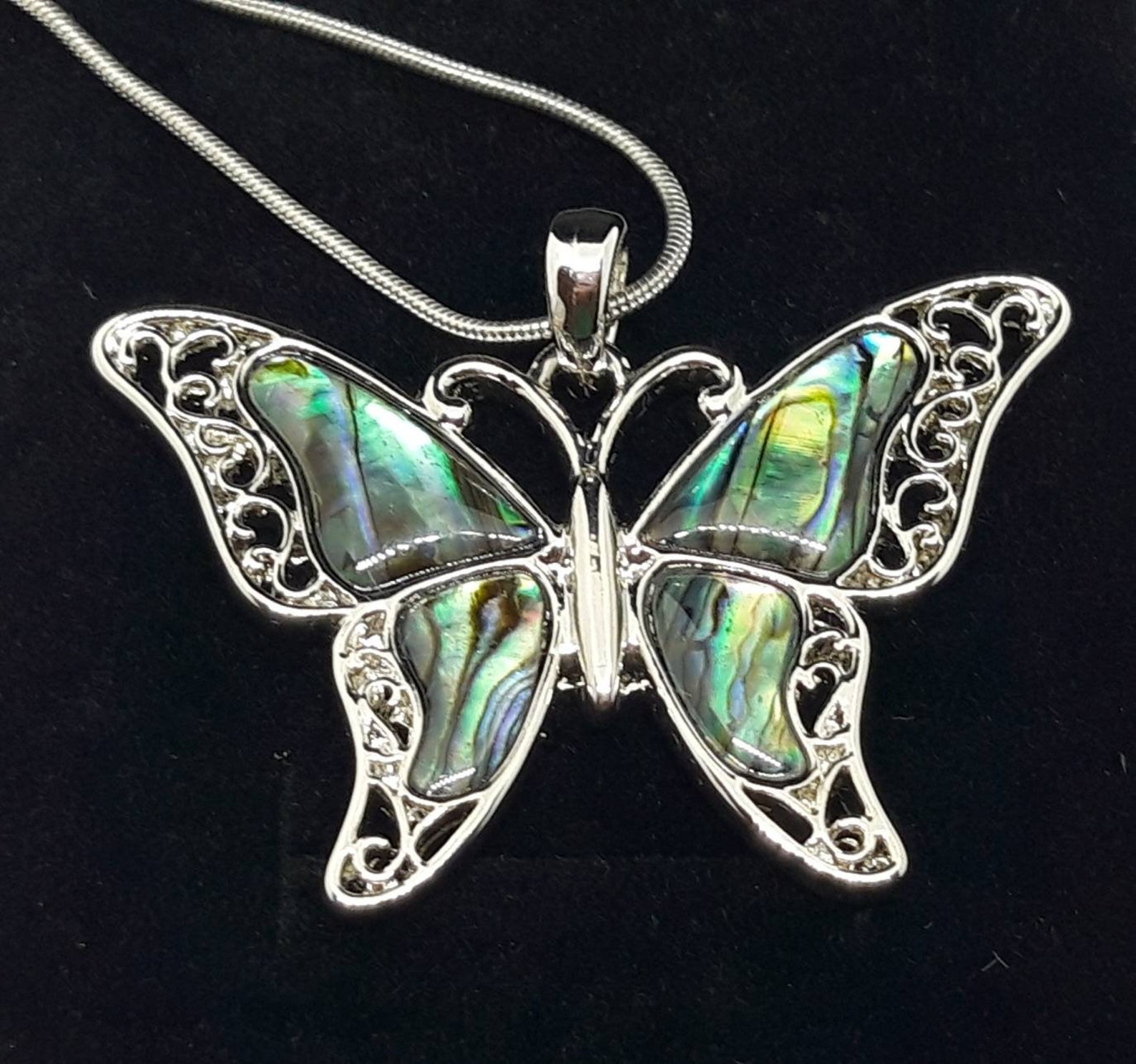 Abalone Shell Butterfly Necklace / Butterfly Gift / Butterfly Etsy UK