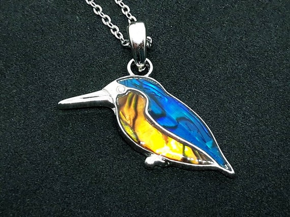 Sterling Silver Hummingbird Flower Pendant Totem Jewelry Bird Avian Jewelry
