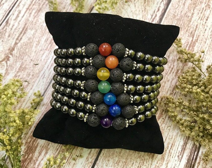 Featured listing image: Chakra 7 Bracelet Set