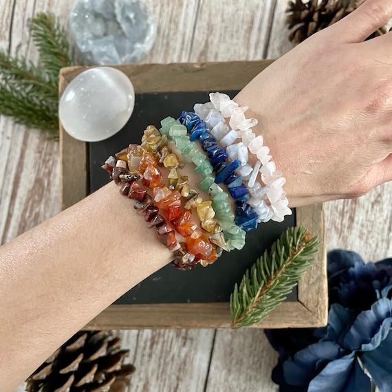 Buy RUDRADIVINE 7 chakra Balancing Healing yoga Bracelet with Genuine  Healing stones/Exclusive/To Energised Seven chakra Of Human body And Heal  the body Healing stone Bracelet reiky crystal product at Amazon.in