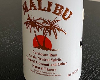 Vintage "Malibu" Caribbean Rum Am-Fm Bottle Transistor Radio Working