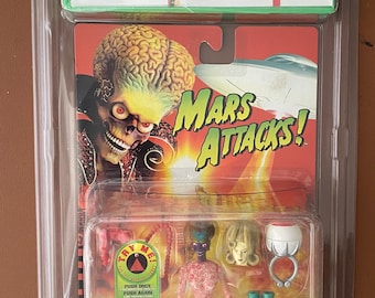 Trendmasters MARS ATTACKS! Martian Spy Girl w/VHS Movie Set ! 1996 /  Japanese