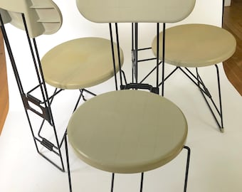 3 Andries Van Onck “Cricket” Folding Postmodern Chairs-Magis, Italy. 1983 . GREY