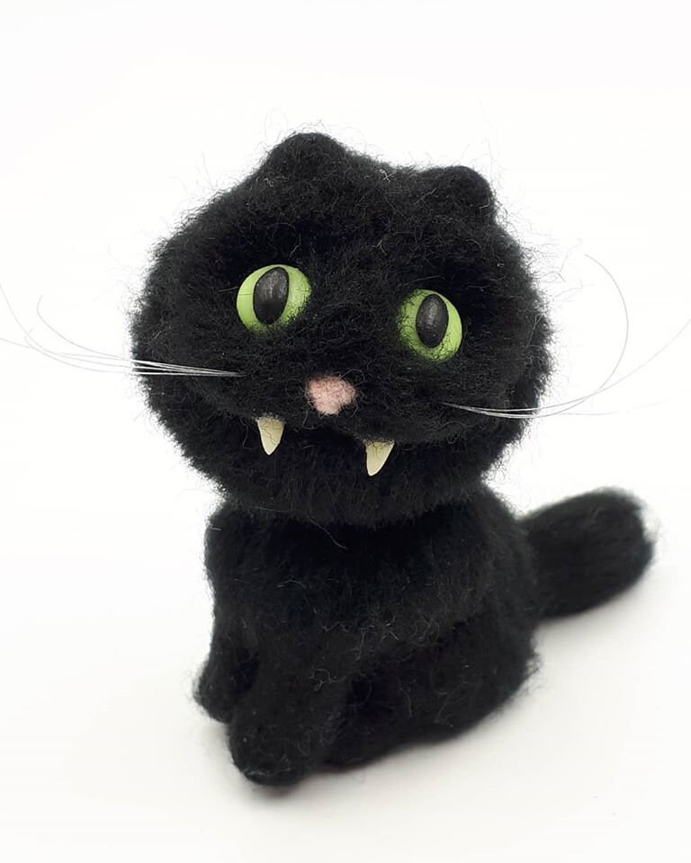 Spooky cat toy Gothic cat toys Creepy cat toy Zombie kitty Etsy