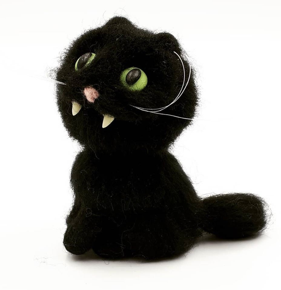 Spooky cat toy Gothic cat toys Creepy cat toy Zombie kitty Etsy