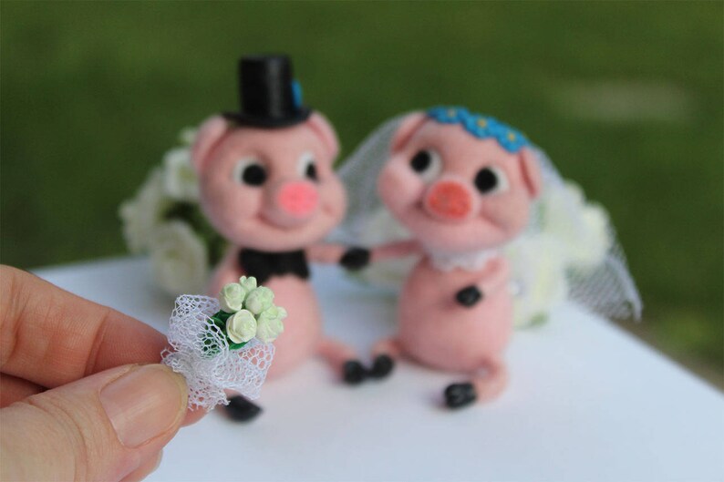 Animal Cute Pigs Funny Cake Topper Wedding Country Wedding Animal Cute Pigs Funny Cake Topper Wedding Country Wedding