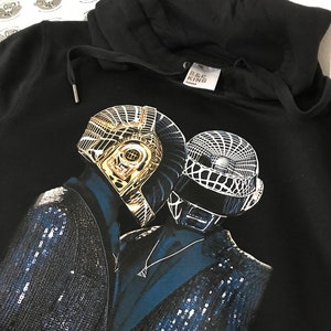 DAFT PUNK optical funart photo tshirt for man and woman, hoodie and sweatshirt