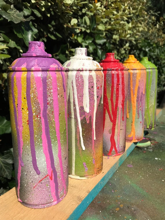 Spray Painted Cans Street Art Graffiti Drips Edition Plain or - Etsy