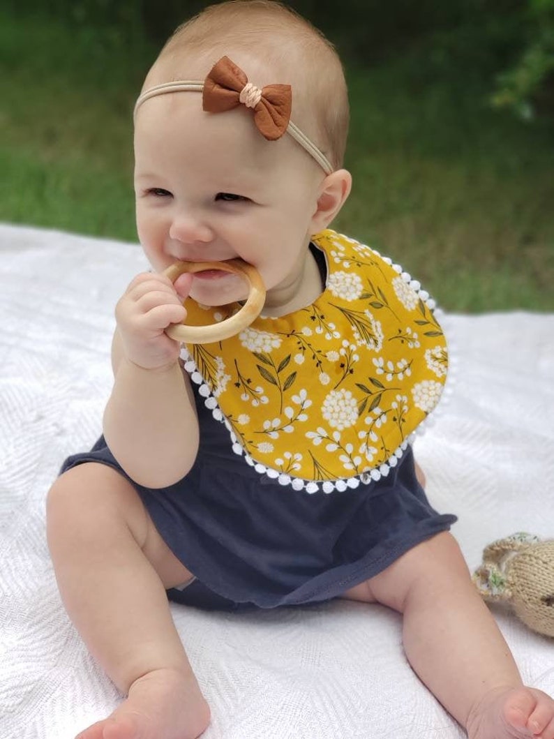 The Lorelei Reversible Baby Bib Drool Bib Baby Girl Gift Etsy