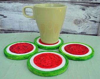 Your sweet new paper coasters cup holder pads. Set of 4 pieces